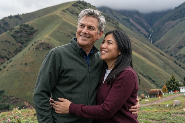 Steven and Luciana happy couple from Peru found love through 911Datings service