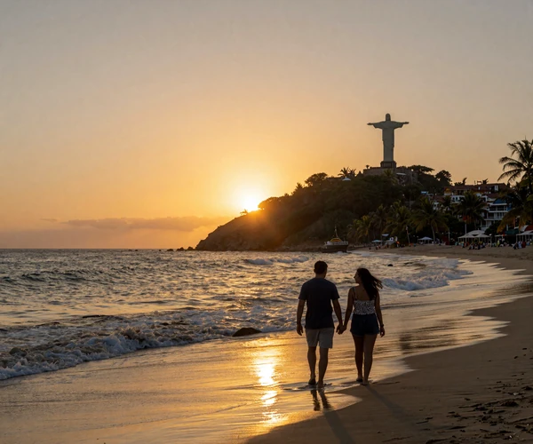 Romantic sunset at San Juan del Sur beach Nicaragua showing the perfect dating destination