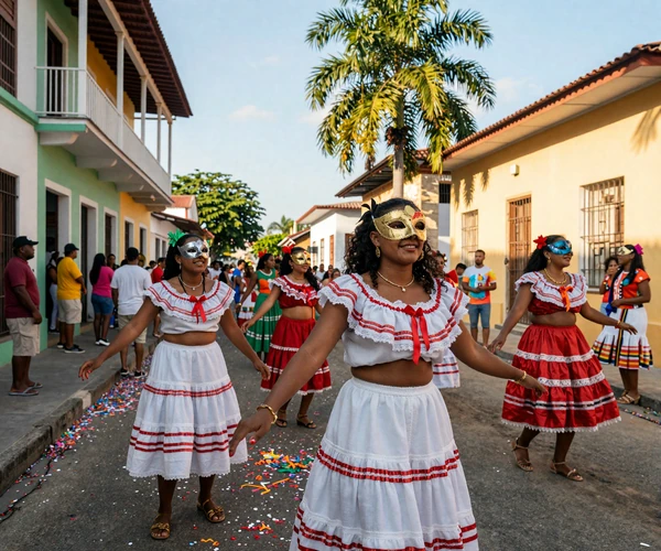 Carnival celebration in Cayenne French Guiana showcasing vibrant Creole culture and toulourou tradition