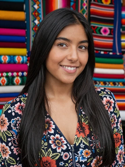 Alejandra, 28-year-old verified Mexican woman at a colorful Guadalajara market