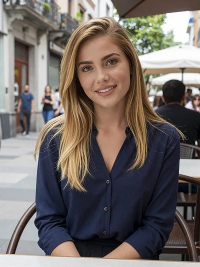 Valentina, 28-year-old Argentinian woman at a Palermo cafe in Buenos Aires
